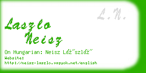 laszlo neisz business card